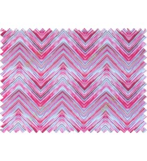 Pink red white grey colour elegant look zigzag finish design pure cotton main curtain designs