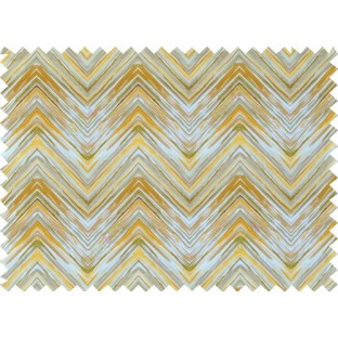 Yellow grey brown white colour elegant look zigzag finish design pure cotton main curtain designs