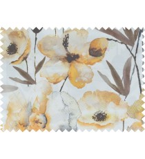 White brown black yellow grey natural floral design pure cotton main curtain designs