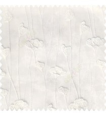 Cream white color beautiful small flowers elegant look silver zari embroidery with transparent base fabric polyester sheer curtain