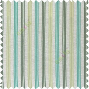 Blue green silver color combination with silver base color vertical embossed stripes texture finished surface polyester main curtain