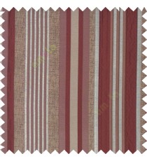 Maroon silver brown color vertical embossed mixed of bold and pencil stripes with texture finished surface soft touch polyester main curtain