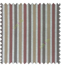 Maroon brown silver color combination with silver base color vertical embossed stripes texture finished surface polyester main curtain