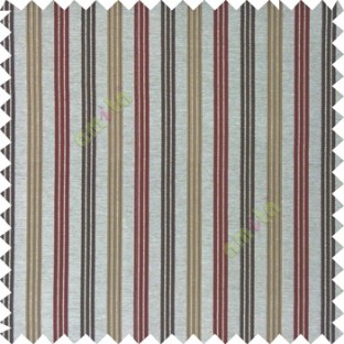 Maroon brown silver color combination with silver base color vertical embossed stripes texture finished surface polyester main curtain