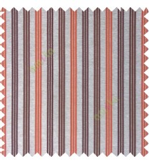 Orange brown silver color combination with silver base color vertical embossed stripes texture finished surface polyester main curtain