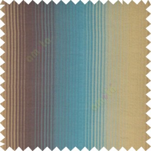 Blue gold brown color vertical embossed stripes texture finished surface polyester main curtain