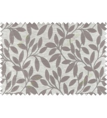 Brown beige colour leafy pattern with thick background fab polycotton main curtain designs