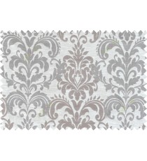 Brown beige color seamless elegant damask pattern polycotton main curtain designs