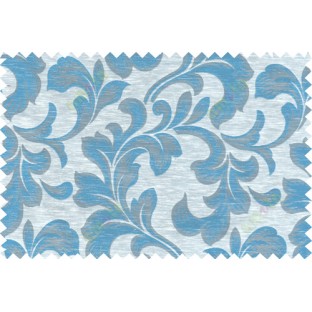 Blue beige grey colour traditional pattern with thick background fab polycotton main curtain designs