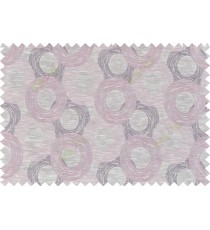 Pink beige brown colour seamless geometric circle pattern polycotton main curtain designs