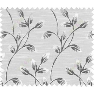 Black beige colour beautiful natural floral design polycotton main curtain designs