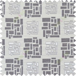 Black beige colour geometric design polycotton main curtain designs