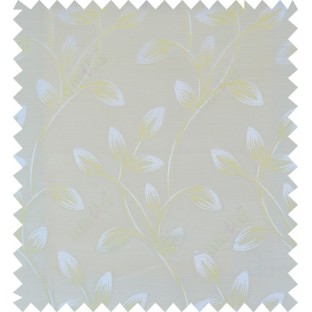 Beige yellow white colour beautiful natural floral design polycotton main curtain designs