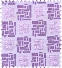 Pink purple beige colour geometric design polycotton main curtain designs