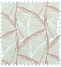 Brown beige colour grass leaf patter polycotton main curtain designs