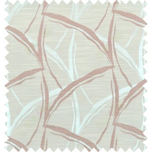 Brown beige colour grass leaf patter polycotton main curtain designs