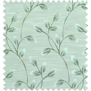 Green beige colour beautiful natural floral design polycotton main curtain designs