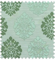 Green beige colour traditional damask design polycotton main curtain designs