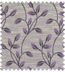Purple beige black colour beautiful natural floral design polycotton main curtain designs