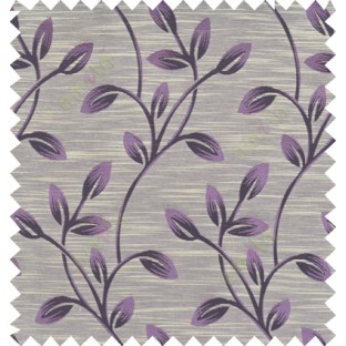 Purple beige black colour beautiful natural floral design polycotton main curtain designs