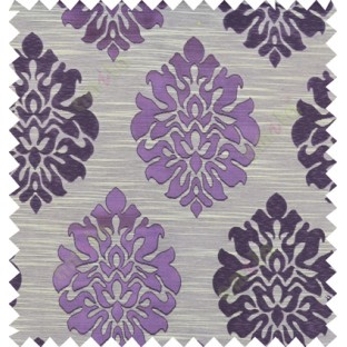 Purple beige black colour traditional damask design polycotton main curtain designs