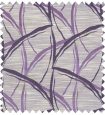 Purple beige black colour grass leaf patter polycotton main curtain designs