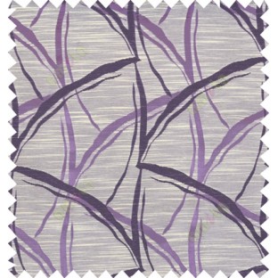Purple beige black colour grass leaf patter polycotton main curtain designs