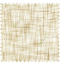 Brown beige cream color solid texture jute finished surface weaving pattern sofa fabric