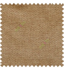 Dark brown and light brown color combination solid texture jute finished surface digital dots weaving pattern sofa fabric