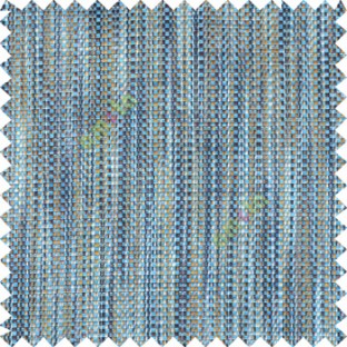 Dark chocolate brown blue cream color combination solid texture jute finished surface digital dots weaving pattern sofa fabric