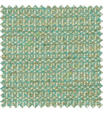 Blue brown cream color combination solid texture jute finished surface digital dots weaving pattern sofa fabric
