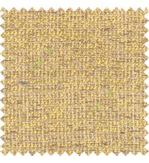 Brown yellow cream color combination solid texture jute finished surface digital dots weaving pattern sofa fabric
