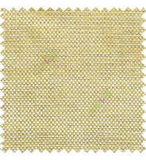 Brown cream yellow color combination solid texture jute finished surface digital dots weaving pattern sofa fabric