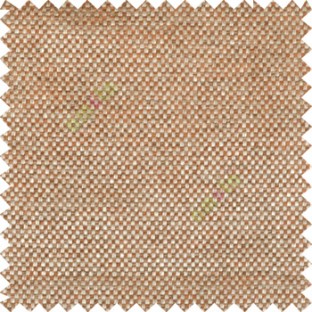 Copper brown grey color combination solid texture jute finished surface digital dots weaving pattern sofa fabric