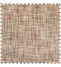 Dark brown green beige color combination solid texture jute finished surface digital dots weaving pattern sofa fabric