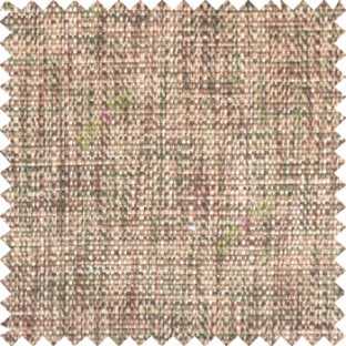 Dark brown green beige color combination solid texture jute finished surface digital dots weaving pattern sofa fabric