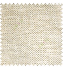 Brown cream beige color combination solid texture jute finished surface digital dots weaving pattern sofa fabric