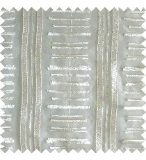 Cream color horizontal and vertical embroidery stripes with transparent background sheer curtain