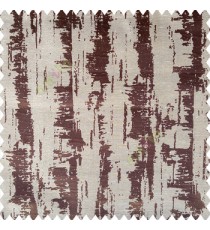 Dark chocolate brown cream color vertical bold texture bold random stripes horizontal thin lines with polyester transparent fabric sheer curtain