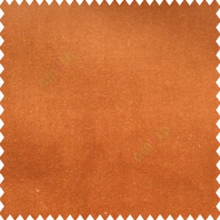 Dark orange color complete plain design velvet finished base fabric polyester background sofa fabric