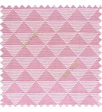 Pink beige color geometric triangle shapes horizontal lines texture finished dice slant crossing stripes polyester main curtain