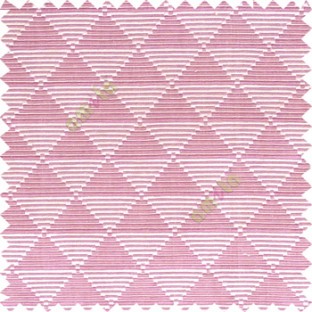 Pink beige color geometric triangle shapes horizontal lines texture finished dice slant crossing stripes polyester main curtain