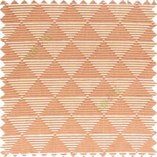 Orange gold color geometric triangle shapes horizontal lines texture finished dice slant crossing stripes polyester main curtain