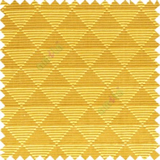 Yellow color geometric triangle shapes horizontal lines texture finished dice slant crossing stripes polyester main curtain