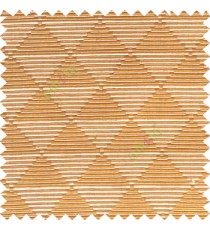 Copper brown beige color geometric triangle shapes horizontal lines texture finished dice slant crossing stripes polyester main curtain