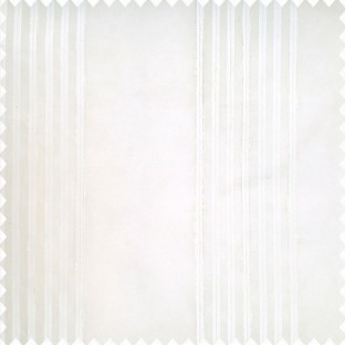 Cream color transparent fabric texture finished surface vertical bold group stripes sheer curtain