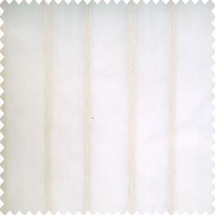 Cream color transparent background with beige vertical texture finished parallel bold stripes polyester sheer curtain