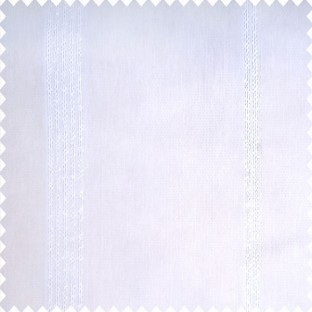 Pure white color texture finished surface vertical stripes transparent fabric polyester sheer curtain