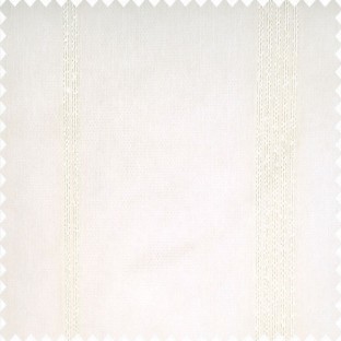 Cream color texture finished surface vertical stripes transparent fabric polyester sheer curtain