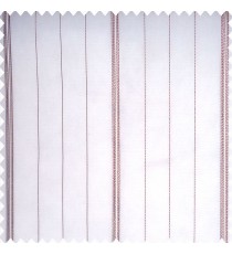 Cream color transparent background with brick and black color vertical texture finished stripes polyester sheer curtain